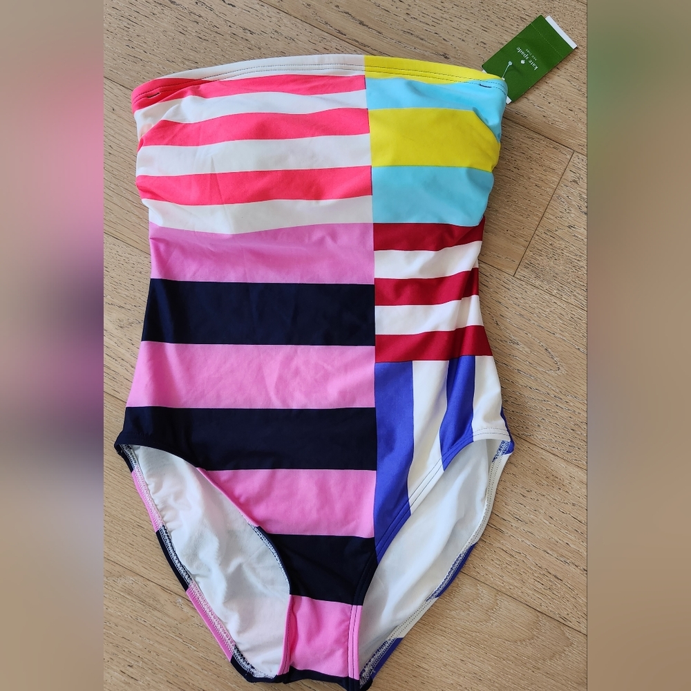 Kate spade one piece bathing suit, size medium. Multi-colored. BRAND NEW